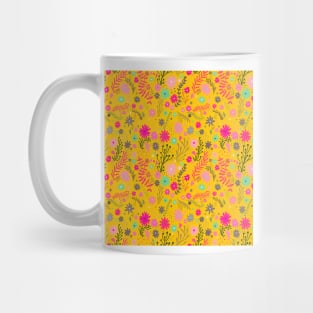 Yellow ditsy floral Mug